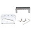 Conjunto de Placa de Ponte TL e Ponte de 6 Selas para Bigsby B5 e B50 Cromado 5