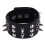 BRACCIALE BRACCIALETTO REGOLABILE CUOIO NERO CON borchie 6