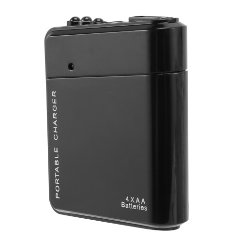 Black 4X AA Battery Portable Emergency Power Charger USB For Cell Phone 2
