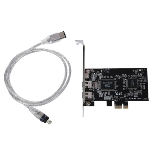PCI Express x1 PCI-E FireWire 1394a IEEE1394 Controller Card 3 Port For Desktop 1