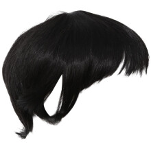 Mens short straight Black Daily life full wig