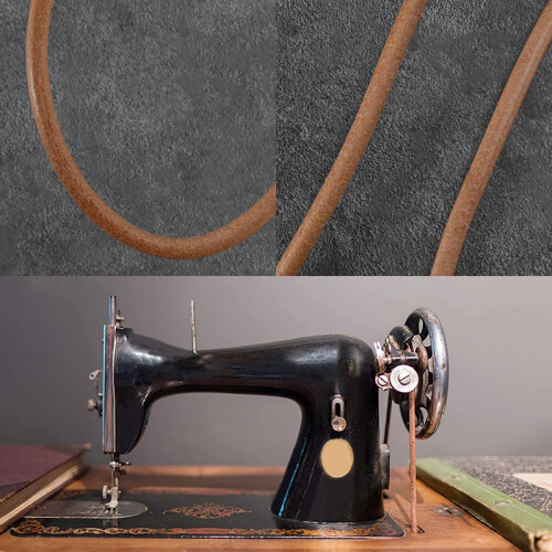 PeçAs de Pedal de Cinto de Couro de 72 Polegadas 183 Cm + Gancho para MáQuina de Costura Singer 2