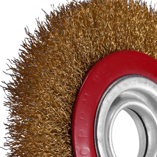 Roda de Escova de Arame para Polimento de Moedor de Bancada + AnéIs Adaptadores Redutores, 6 Polegadas 150 Mm 2