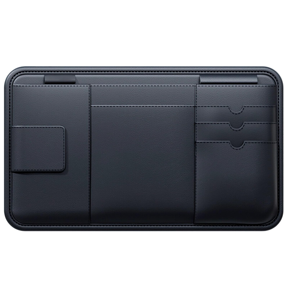 Car Visor Organizer With Multipocket And Zipper Storage For Documents And Glasses, Black 9771547182733