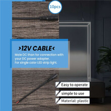 10pcs 12V Power Plug Female Jack Plug Connector Cable 5.5X2.1mm With Cord Cable 15CM for CCTV LED Strip Light