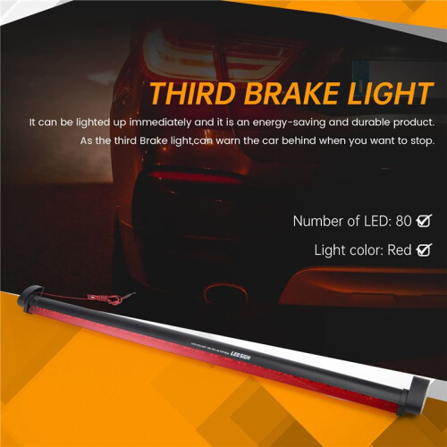 1 PC Universal Red 80 LED Car Third Brake Light Rear Tail Light High Mount Stop Lamp 1