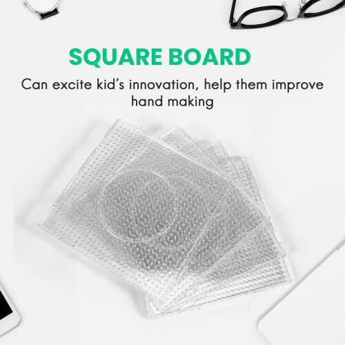4pcs ABC Clear 145x145mm Square Large Pegboards Board for Hama Fuse  Bead 1