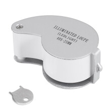 Jewellers Loupe À Lentille En Verre Loupe 40X 25mm Loupe À 2 Leds