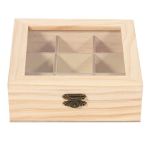 Monili Di Legno Bustina Di Tè 'Organizzatore Petto Storage Box 9 Scomparti Tea Box Organizzatore Legno Zucchero Packet Container