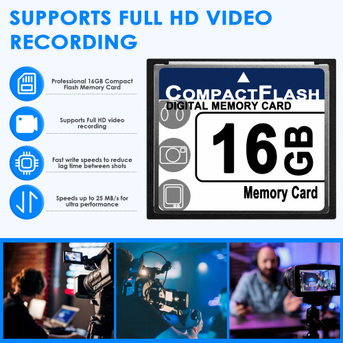 Professional 16GB Compact Flash Memory Card(White&) 1