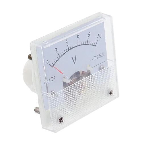 91C4V Analog DC Voltage Meter Panel Mount 450V Gauge with Clear Pointer Display 2