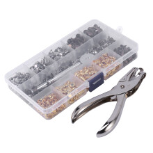 300 Sets Leather Rivets Double Cap Rivet Tubular Metal Studs with Punch Pliers Fixing Set Tools for DIY Leather Rivets Replacement