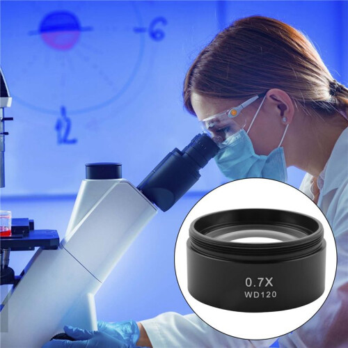 WD120 0.7X Trinocular Stereo Microscope Auxiliary Objective Lens Barlow Lens 48mm Thread 2