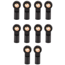 10Pcs Metal M3 Link Tie Rod End Joint for 1/10 RC Car Crawler AXIAL SCX10 D90 D110 CC01,Black