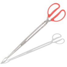 Heavy Duty Stainless Steel Firewood Tongs with Long Handle for Campfire, Fireplace and BBQ