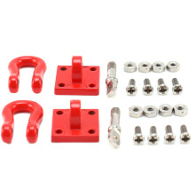 2 StüCke Metall Vorne Hinten StoßStange Rettung AnhäNger Haken & Halterung Set für Wpl Rc Auto Lkw Leichte KüHle und Attraktive Langlebige Teile