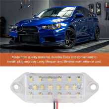 2Pcs Error Free Led Number Plate Bulbs 18Smd White Led License Plate Light Lamp for Lancer X Evo 2003-2017
