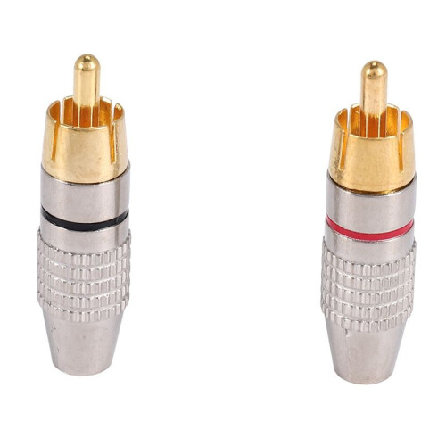 20 Pcs RCA Plug Audio Video Locking Cable Connector Gold Plated 1