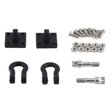2Pcs AnhäNger Abschleppschnalle Abschlepphaken Metall KletteranhäNger SchäKel für 1/10 RC Car Truck Climbing Car (Schwarz)