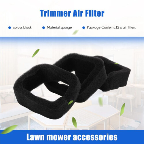 12Pcs String Trimmer Air Filter Kit for  TH23D TH26D TH23 TH26 TJ27 Trimmer Engine Replacement Parts for 11010-2530 1