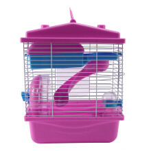 Pet Cage Hamster Cottage with Transparent Skylight Double Layer House for Hamster Golden Hamster Pet
