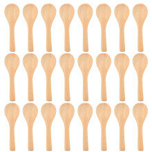 50 PièCes Petites CuillèRes en Bois CuillèRes Nature Bois CuillèRe à Café de Miel CuillèRes à Condiments CuillèRes pour Cuisine (Brun Clair)