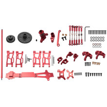 Für 1:14 144001 RC Auto Voll Upgrade Ersatz Teile Metall C Sitz Lenk Becher Schwinge Zentral Antriebswelle, Rot