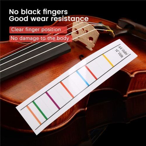 4/4 Violin Fretboard Sticker Fingerboard  Fiddle Learn Note Chart Tape 2Pcs 2