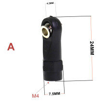 10Pcs Plastic M4 Rod End Link Linkage Balls Joint For 1/10 RC Car Crawler Axial SCx10 II 90046 TRx4,A