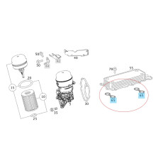 Junta de Vedação Do Radiador de Óleo Do Motor Cárter 6421880580 para - OM642 V6 Motores