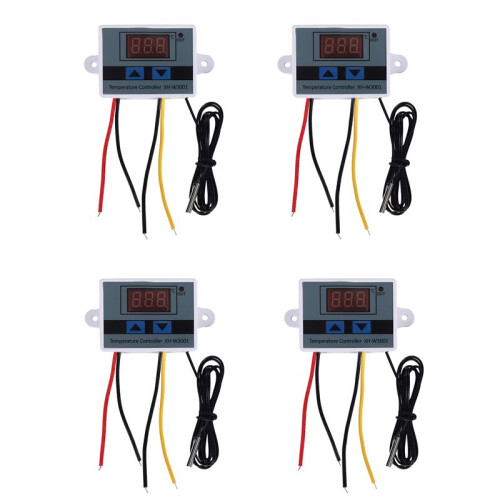 4Pcs 220V Ac Digital Led Temperature Controller Xh-W3001 for Incubator Cooling Heating  Thermostat Ntc Sensor