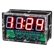 Digital Clock Kit MultiFunction DIY Electronic Soldering Set with Power Supply and Stable Display