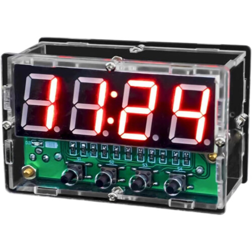 Digital Clock Kit MultiFunction DIY Electronic Soldering Set with Power Supply and Stable Display 1