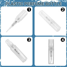 Transparent 2 ML Spray Plastikflasche Spray ParfüM Leere Probenflasche Geeignet für Reisegesellschaft 90St