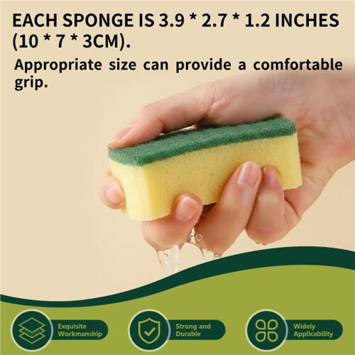 40 PCS Cleaning Scrub Sponge for Kitchen Tableware Bathroom Car Wash Scrub Sponge Pad 1