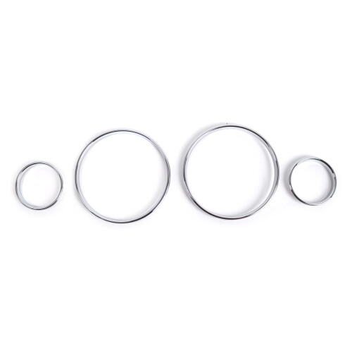Speedometer Rings Chrome Silver Dashboard Trim for BMW E39 E38 E53 Style Upgrade