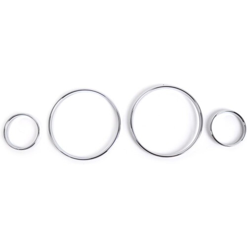 Speedometer Rings Chrome Silver Dashboard Trim for BMW E39 E38 E53 Style Upgrade 1