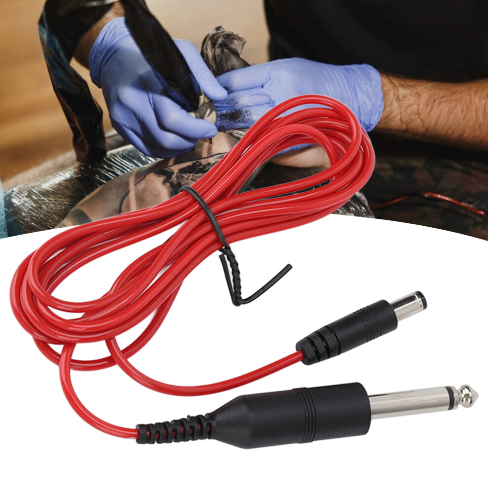 Red Professional Silicone Dc Tattoo Clip Cord For 5.5Mm Machines Â