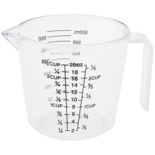 Outils de Cuisson Tasse de Mesure en Plastique GraduéE à Double Face avec Cylindre de Mesure de Tasse de Mesure GraduéE 600 Ml