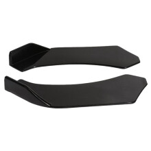 2 Stuks Universele Auto Voorbumper Lip Splitter Kin ABS Spoiler Zwart