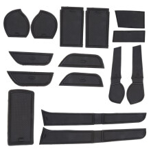 Tapetes para Ranhuras de Porta para Hilux SR5 4X4 Hilux REVO Hi-Rider Manual 15-18 Tapetes Antiderrapantes para Porta/Copo, Pretos