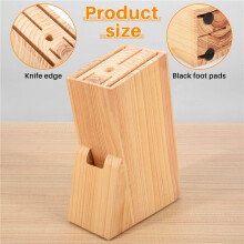 Küchenmesserhalter aus Holz, Bambusmesserblock, Ständer, Ablageregal, Aufbewahrungsbox, Organizer, Küchenutensilien-Zubehör