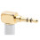 3.5mm L Shape Jack Gold Plated 90 Degree Angle Audio Connector Audio Plug Silver 6