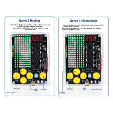 Gör-det-Själv-Pixelspelsats Minipixelspelkonsol med Röstelektronik Gör-det-Själv-Lödningsprojekt Övning Lödlärningsset C