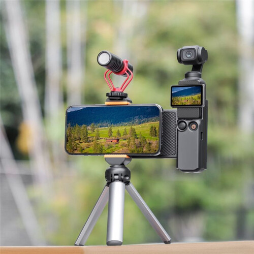 For  Pocket 3 Cellphone Mount with Extension Handle & Storage Case Versatile Bracket for Camera Accessories 2