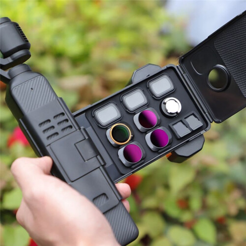 For  Pocket 3 Cellphone Mount with Extension Handle & Storage Case Versatile Bracket for Camera Accessories 1
