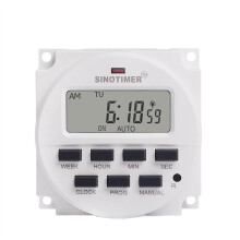 7 Day Programmable Digital Timer Switch 110V with Enclosure for Indoor Outdoor Lights and Equipment