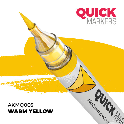 AK Interactive Quick Markers Warm Yellow Acrylic Paint Marker AKMQ005