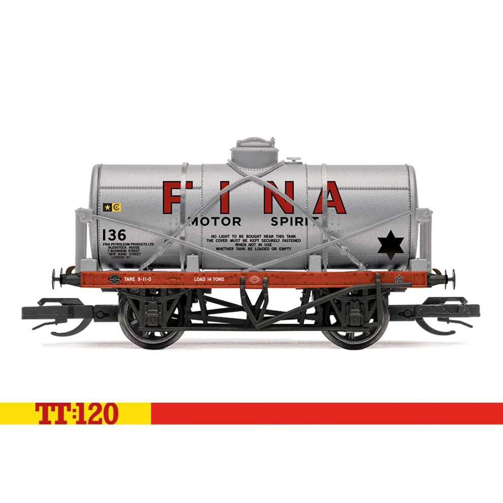 Hornby Tt:120 Fina 12T Tank Wagon 136 Tt6047 Black/Red/White