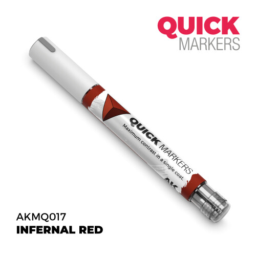 AK Interactive Quick Markers Infernal Red Acrylic Paint Marker AKMQ017 1